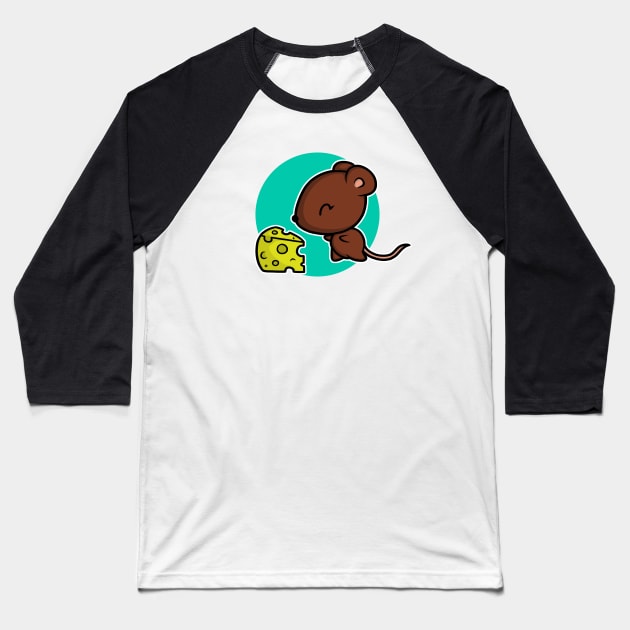 Cute Mouse Baseball T-Shirt by perdita00